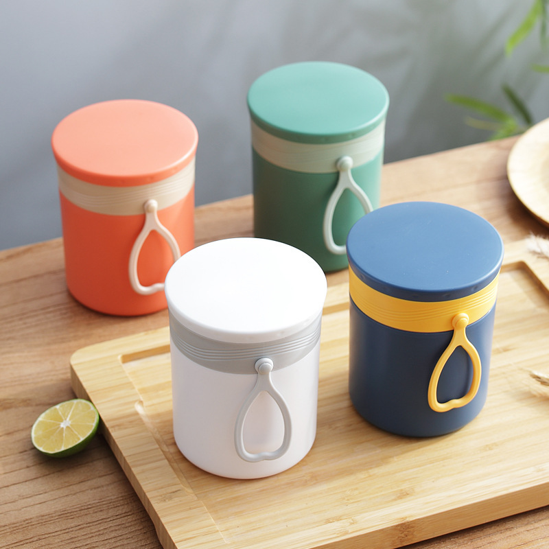 Insulated lunch box, 304 stainless steel food-grade soup cup, portable for students and office workers, small breakfast cup, porridge cup, milk cup