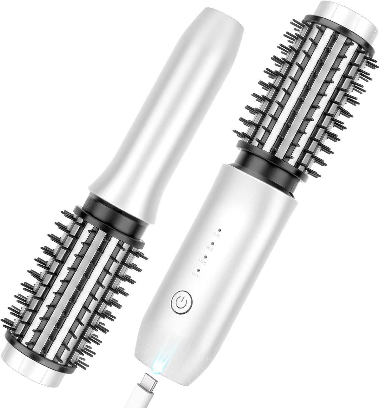 Wireless Straightening Comb Negative Ion Straightener No Damage Straight and Curl Two-in-One Curling Iron Wireless Portable Electric Comb