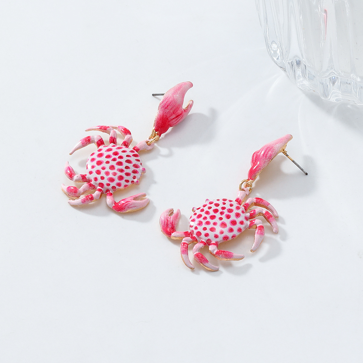 ZA big brand exaggerated crab multi-layer earrings cute niche summer beach style ear accessories for women