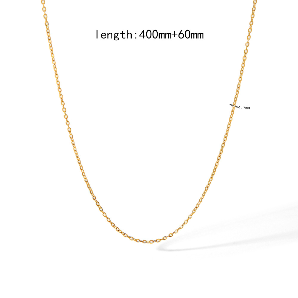 18K real gold electroplated necklace chain pendant hanging O-chain Figaro chain diy necklace jewelry accessories
