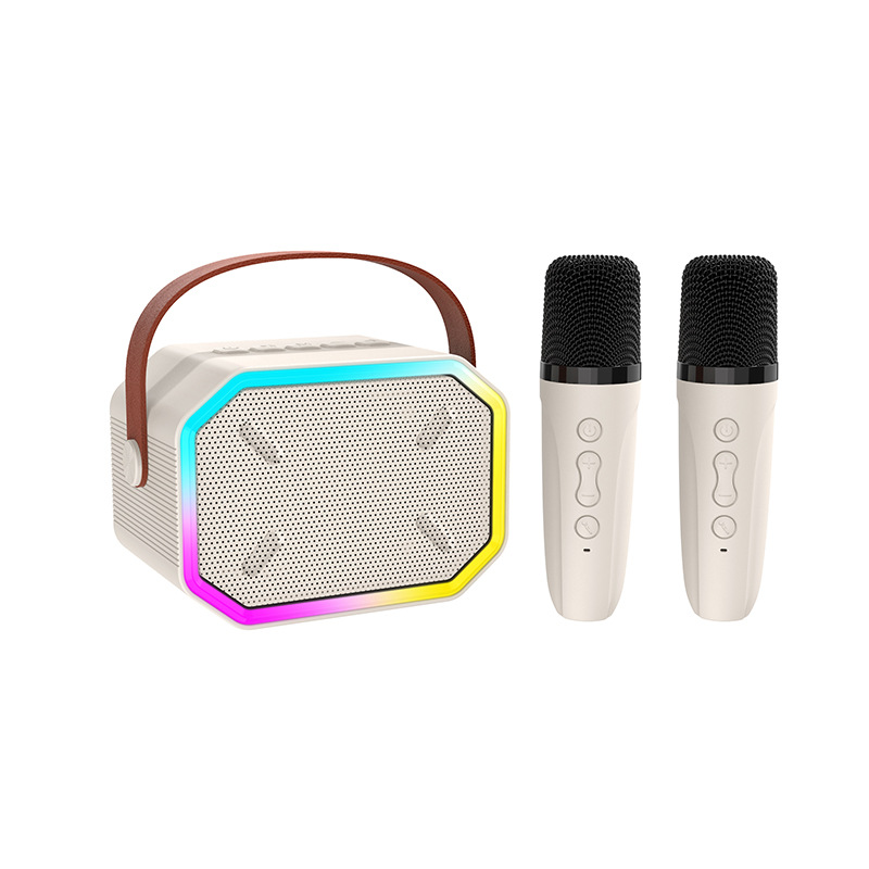 Custom Colorful Bluetooth Audio Home Wireless K Song Microphone All-in-One Outdoor Portable Singing