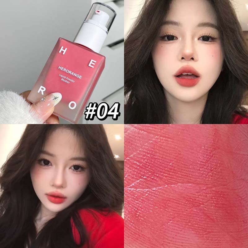 HERORANGE Zi Cai Rong Ye Liquid Blush Matte Long-lasting Youthful Fair Skin Rouge HR666