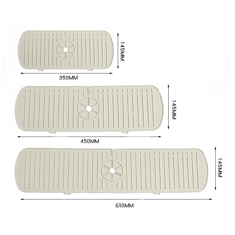 Silicone drain mat household washbasin kitchen faucet mat sink anti-splash silicone mat kitchen sink mat