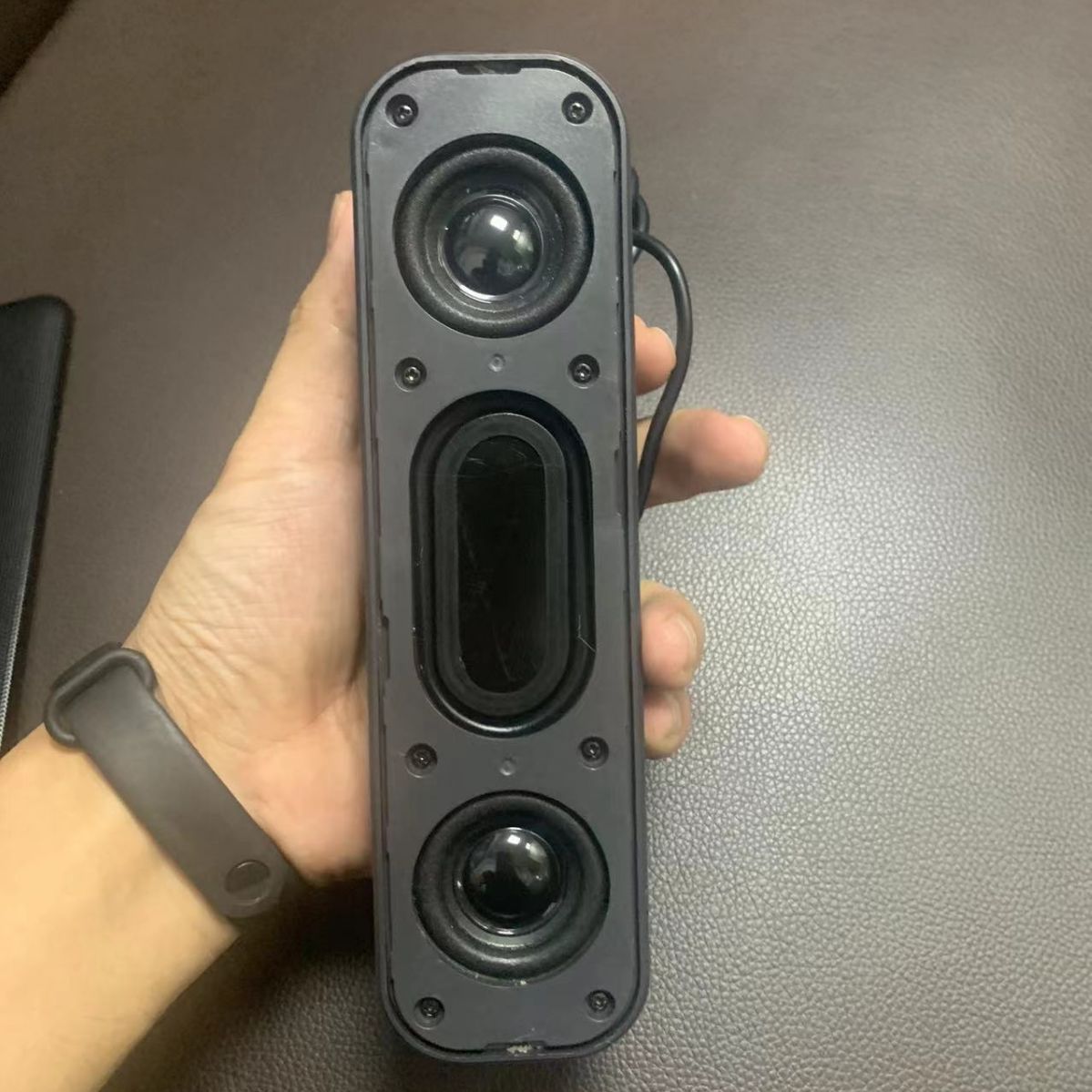 Computer USB Desktop Small Speaker, Laptop Portable Desktop Long Sound Bar Sound Card Speaker Stereo
