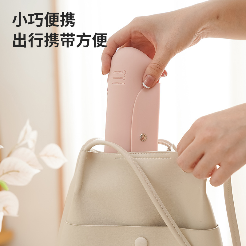 Silicone makeup storage bag dustproof makeup brush storage tool bag travel portable cosmetic handbag