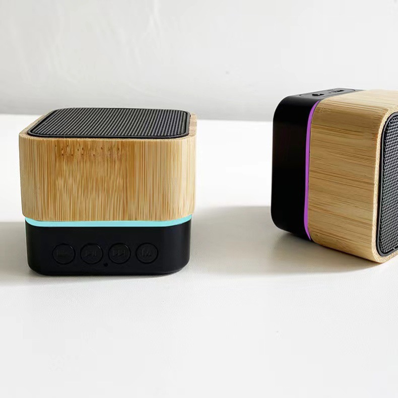 Wooden Bluetooth speaker mini small speaker wood wireless speaker card gift digital