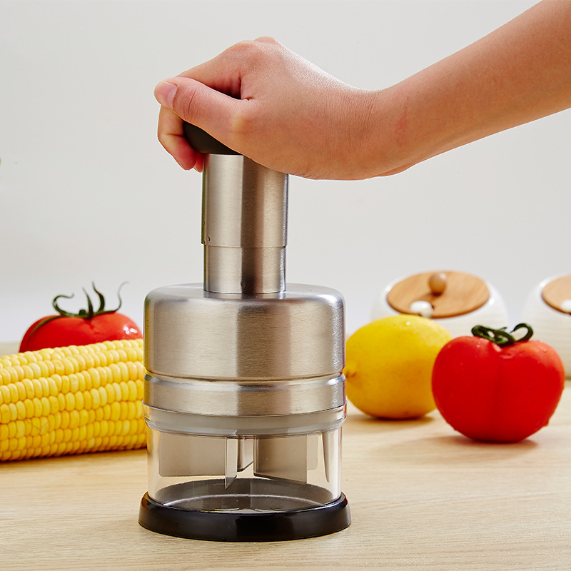 Stainless Steel Chopper Knife Garlic Mincer Manual Crushed Garlic Chopper Ginger Scallion Kitchen Supplies Garlic Crusher