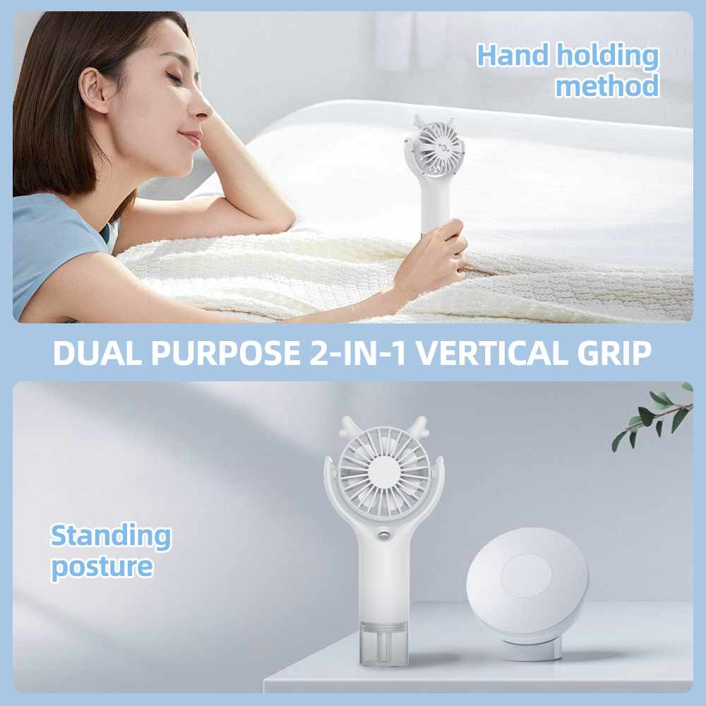 New Spray Fan USB Charging Mini Handheld Fan Humidification Cooling Strong Wind Portable Neck Fan