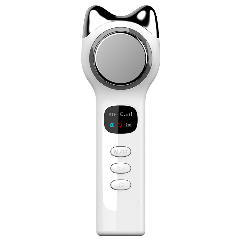 Small Ice Hammer Hot and Cold导入仪 Red and Blue Light Ice Compress Device Hot Compress Device Facial Vibration Massage Beauty Device