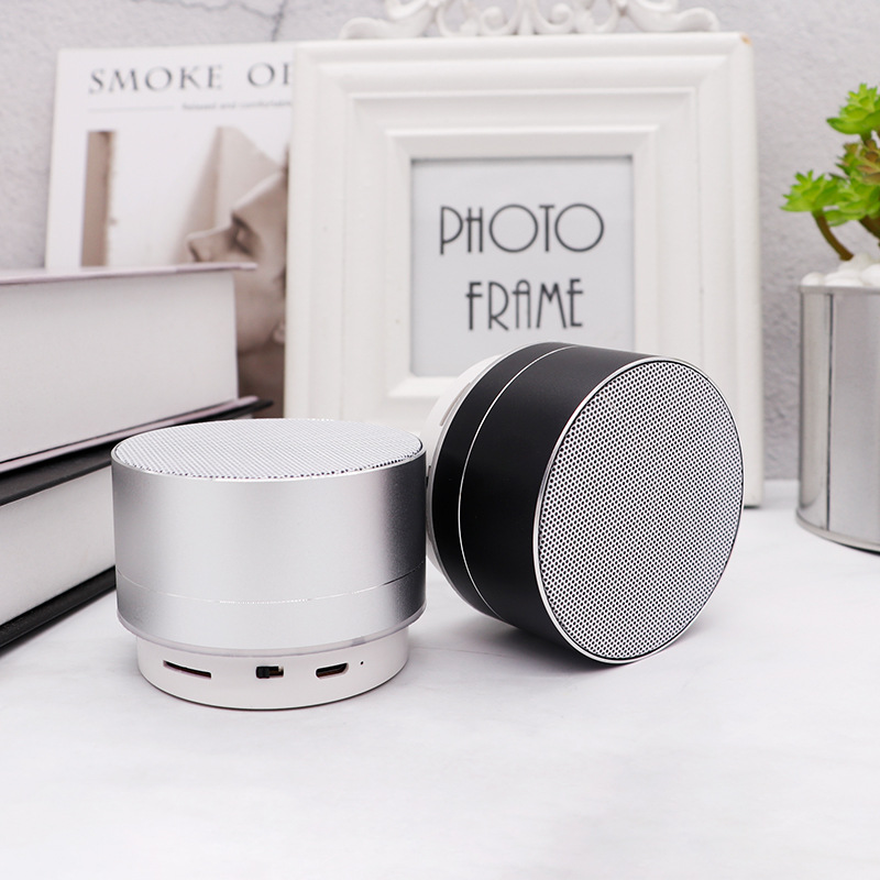 A10 Metal Bluetooth Speaker Customizable LOGO Bass Subwoofer Wireless Crackle Bluetooth Speaker Gift