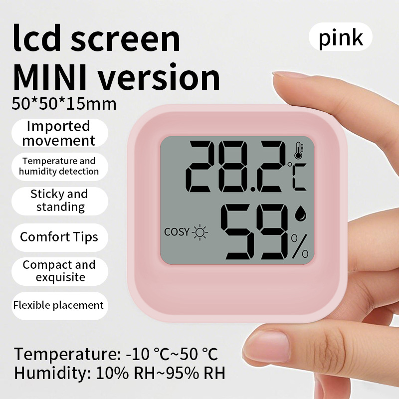 New Electronic Thermometer Hygrometer Indoor Home Wall Mounted Mini Dry Wet Thermometer