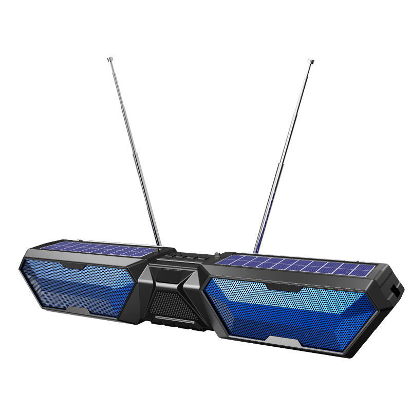 Soundbar Bluetooth Speaker Strip with Color Lights Desktop Outdoor Solar Bluetooth Speaker Subwoofer