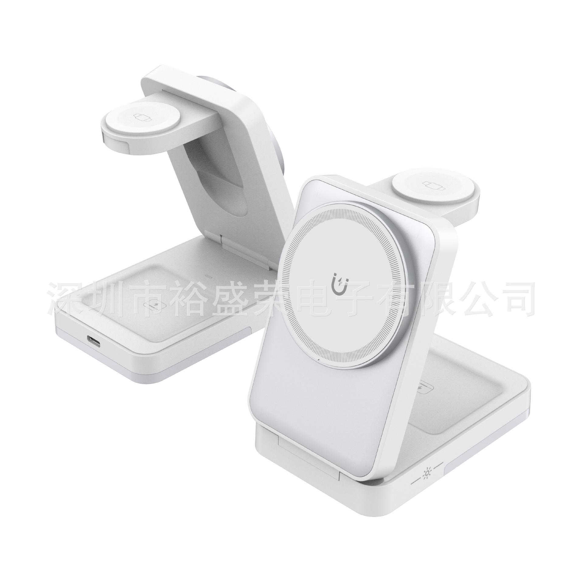 New Foldable Magnetic 3-in-1 Wireless Charger with Night Light Vertical Fast Charging for Apple Phone Wireless Charger