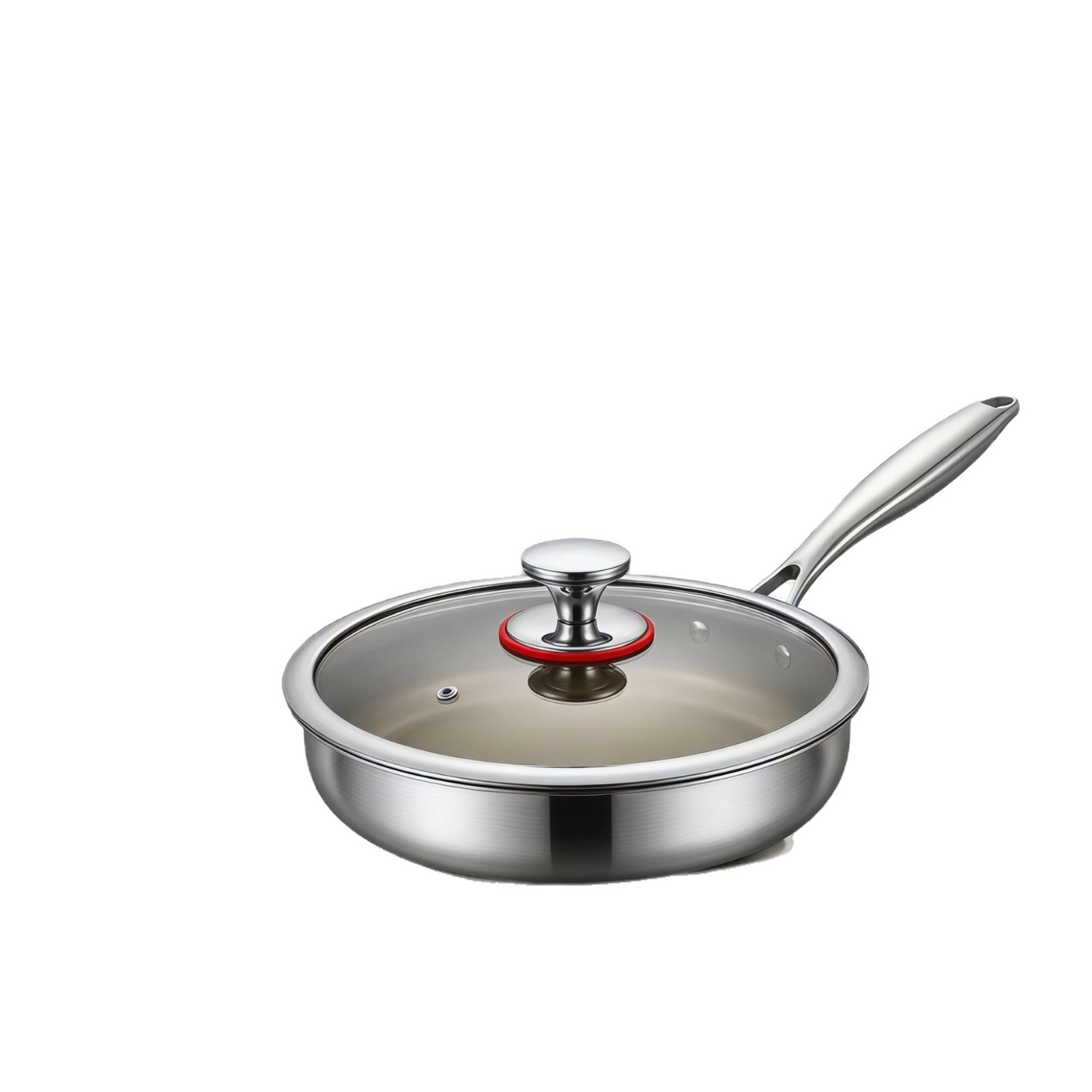 Flat bottom pan non-stick pan titanium non-stick pan steak wok non-stick pan household induction cooker gas stove universal pan