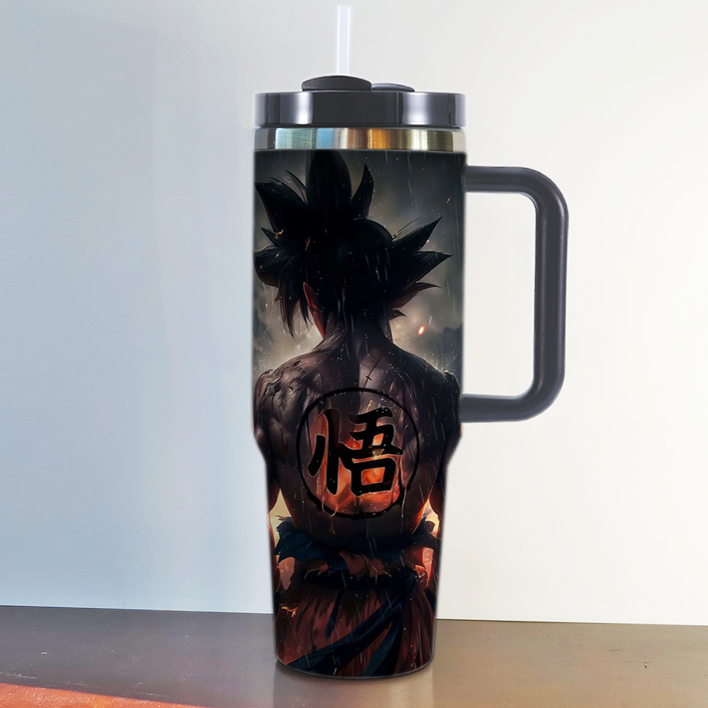 40oz tumbler Dragon Ball printed car ice霸 cup giant thermal cup car cup
