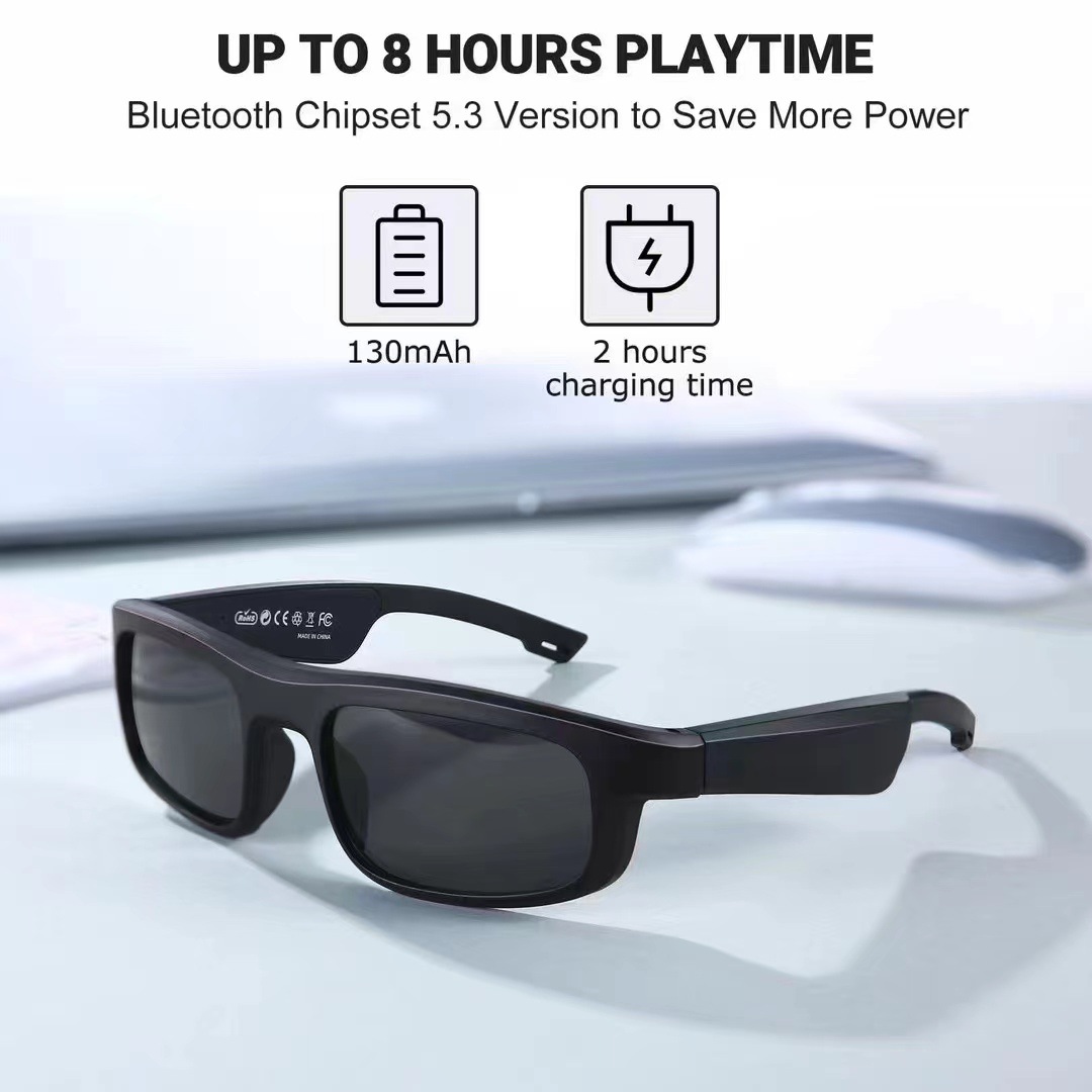 TKM8Pro Smart AI Translation Bluetooth Glasses Sunglasses Call Music Air Conduction Wireless Headset
