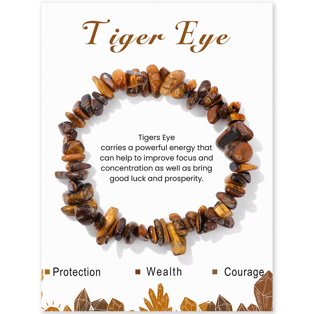 Crushed stone bead bracelet business multi-color card paper elastic rope bracelet hand jewelry