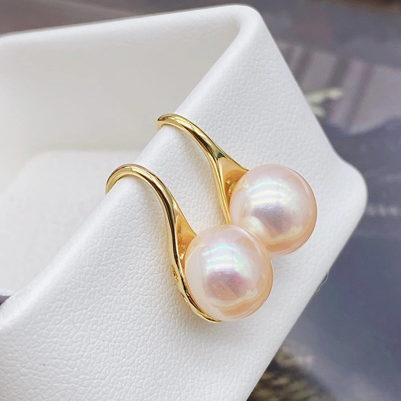 Freshwater Pearl Ear Hooks Bread Pearl High Heel Earrings Note Earrings Earrings