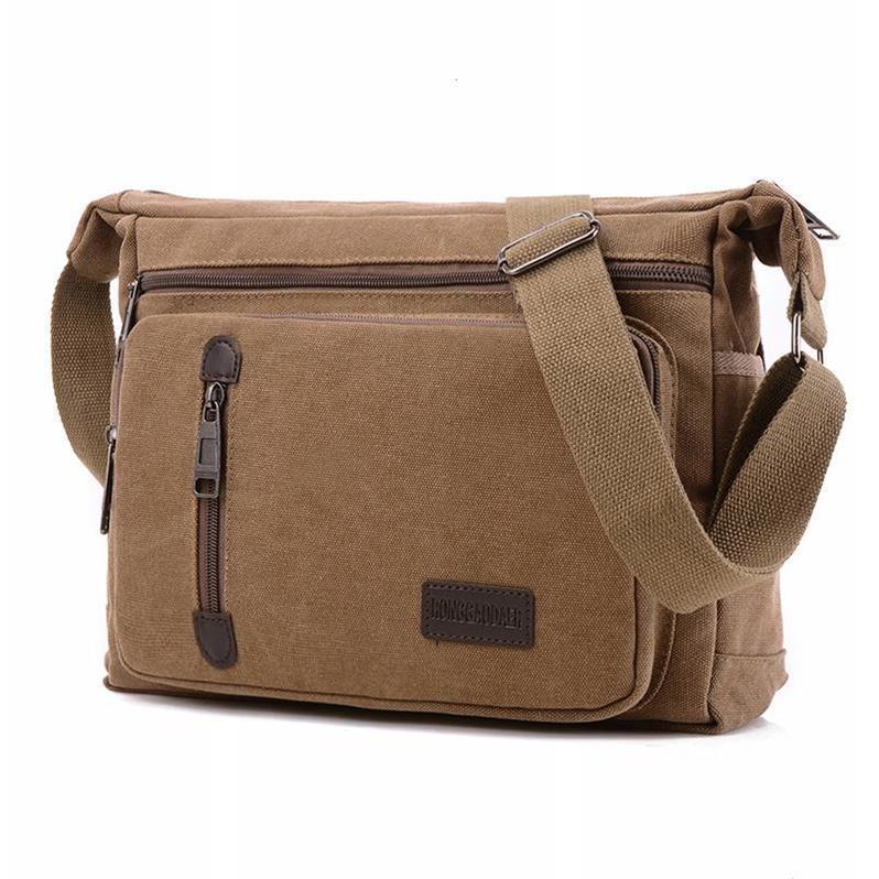 New shoulder bag crossbody outdoor canvas bag men's internship bag men's backpack