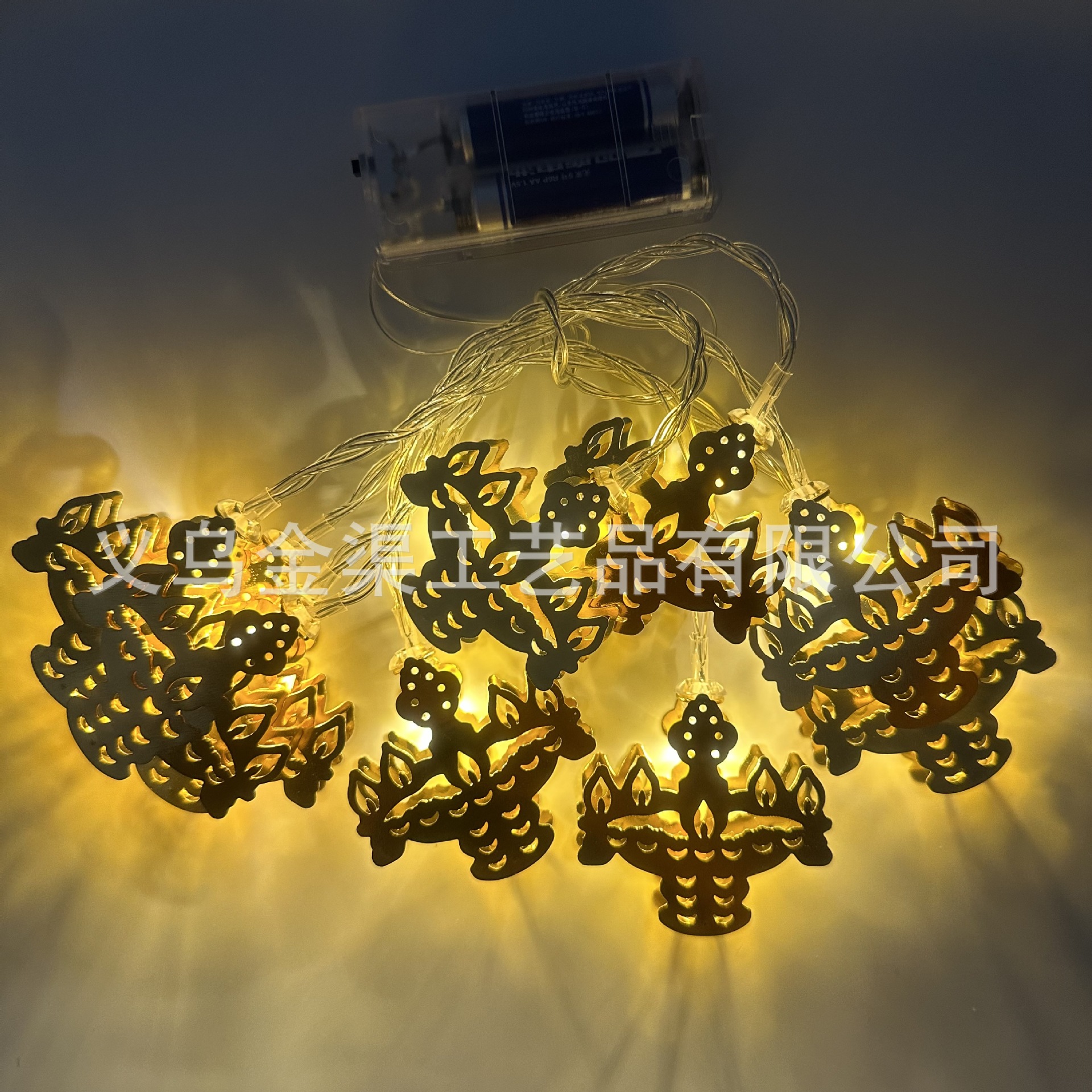 New Indian Diwali Light String LED Festival of Lights Decorative Lights Lotus Candle Light Om Symbol Diwali