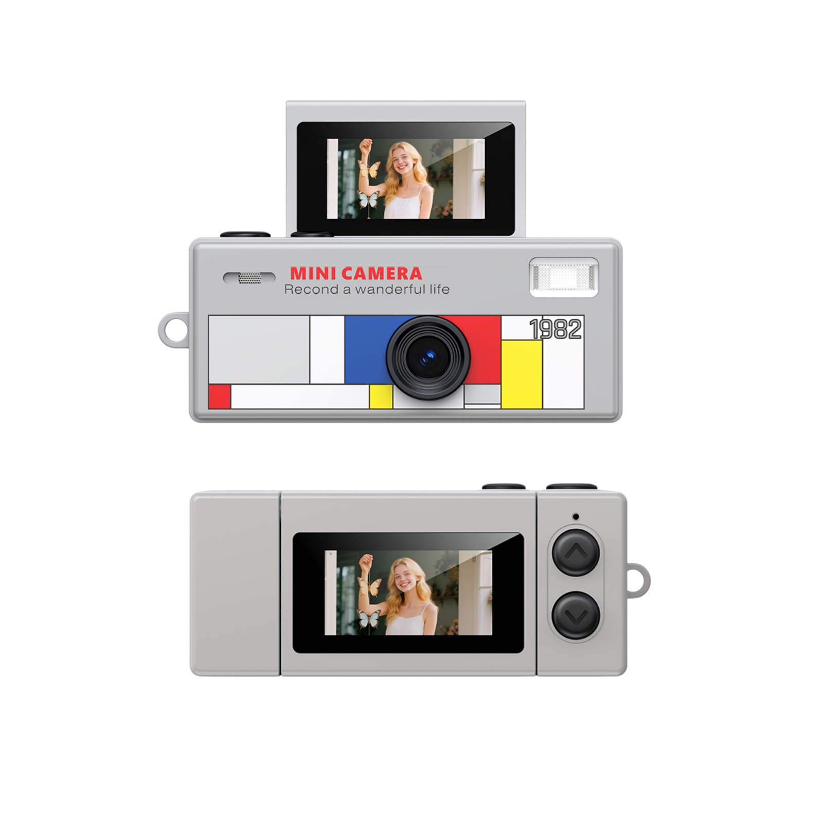 Thumb mini camera flip screen student outdoor shooting small camera video children mini camera