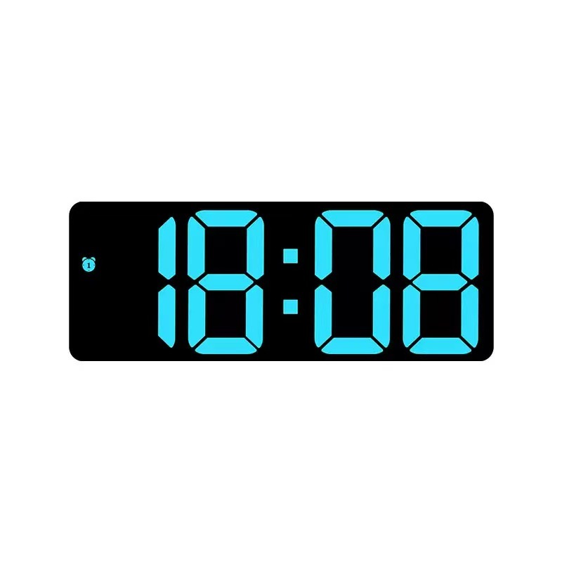 Mirror clock alarm clock desktop silent smart clock time display bedroom digital electronic clock desktop ornament