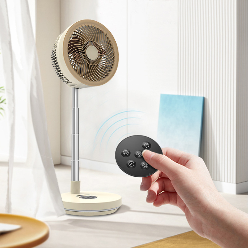 2026 New USB Charging Swivel Table and Floor Two-in-One Folding Fan Silent High Air Volume Air Circulation Fan