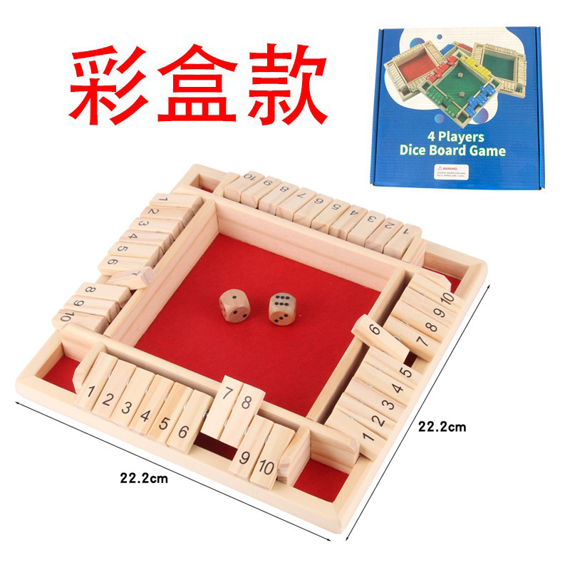 Party Multi-person Interactive Drinking Game Tabletop Chess and Card Game Four-sided Number Flip Game Prop