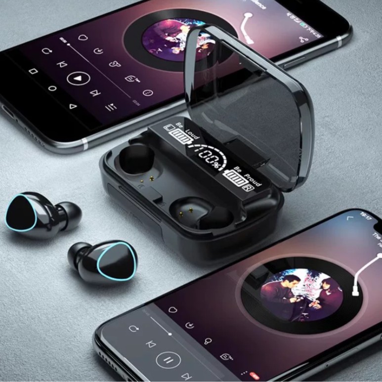 F9 Dual Ear Bluetooth Earbuds TWS Touch with Battery Display In-Ear Mini High Quality Sports Noise Cancellation M10