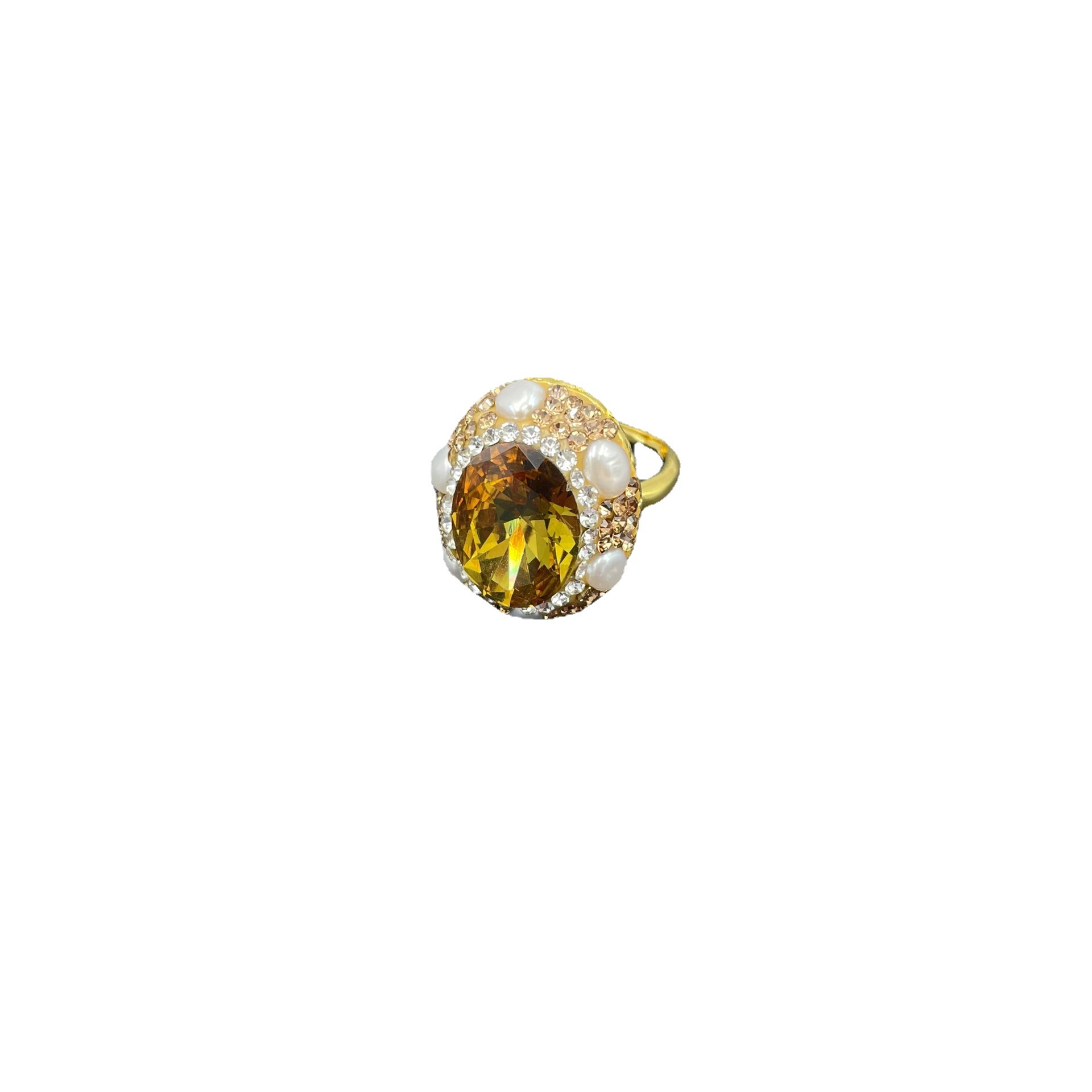 Sultanite Color-Change Stone A-Grade Freshwater Pearl Four-Piece Set Electroplated Niche Jewelry Vintage Accessories Set