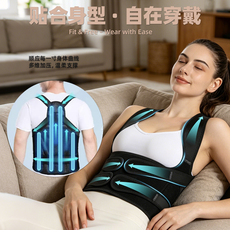 Anti-Hunchback Correction Belt Adult Invisible Corrector Back Correction Posture Belt Sitting Posture Correction Belt