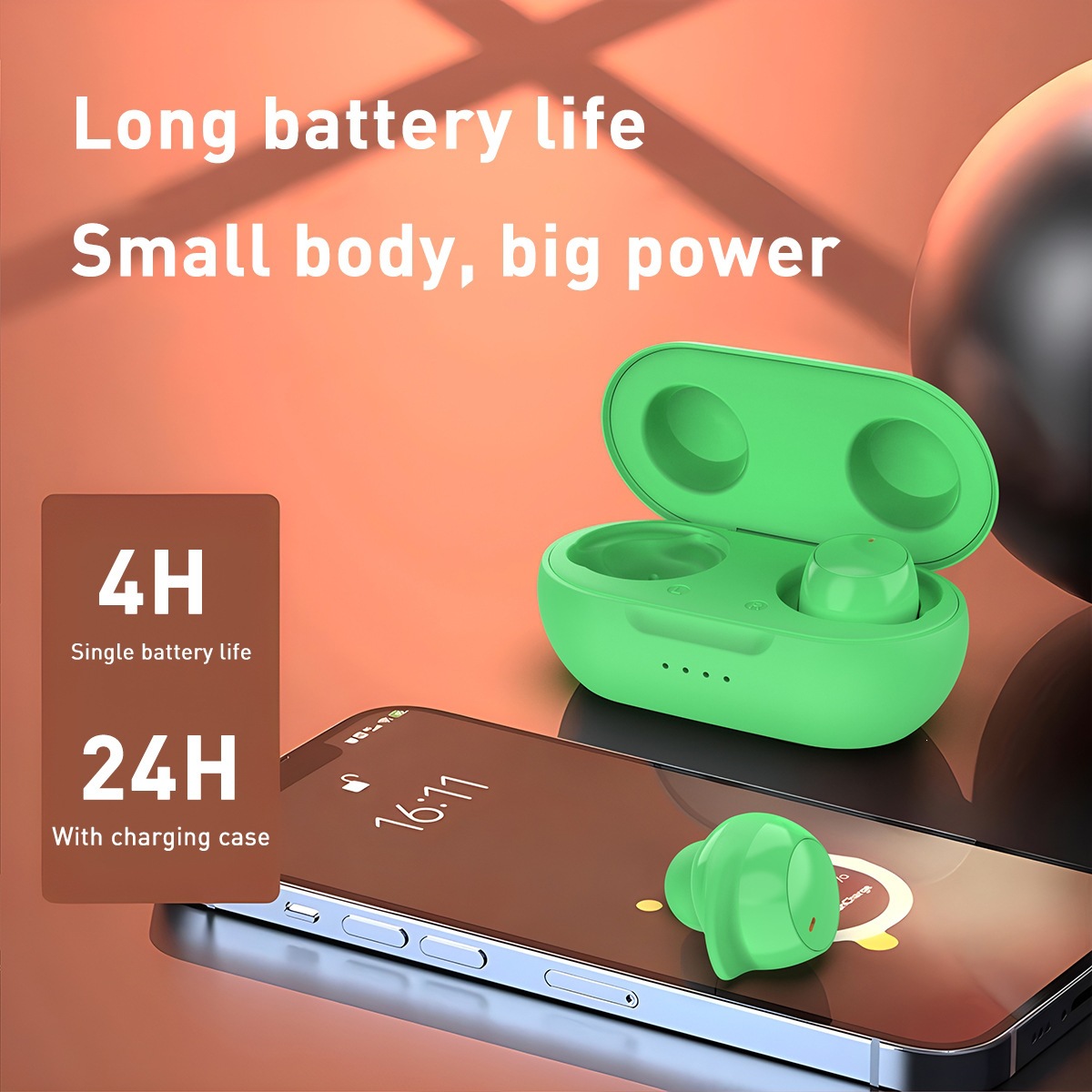 New TS10 Bluetooth Earbuds In-Ear Sports Gaming Ultra Long Battery Life Wireless Earbuds