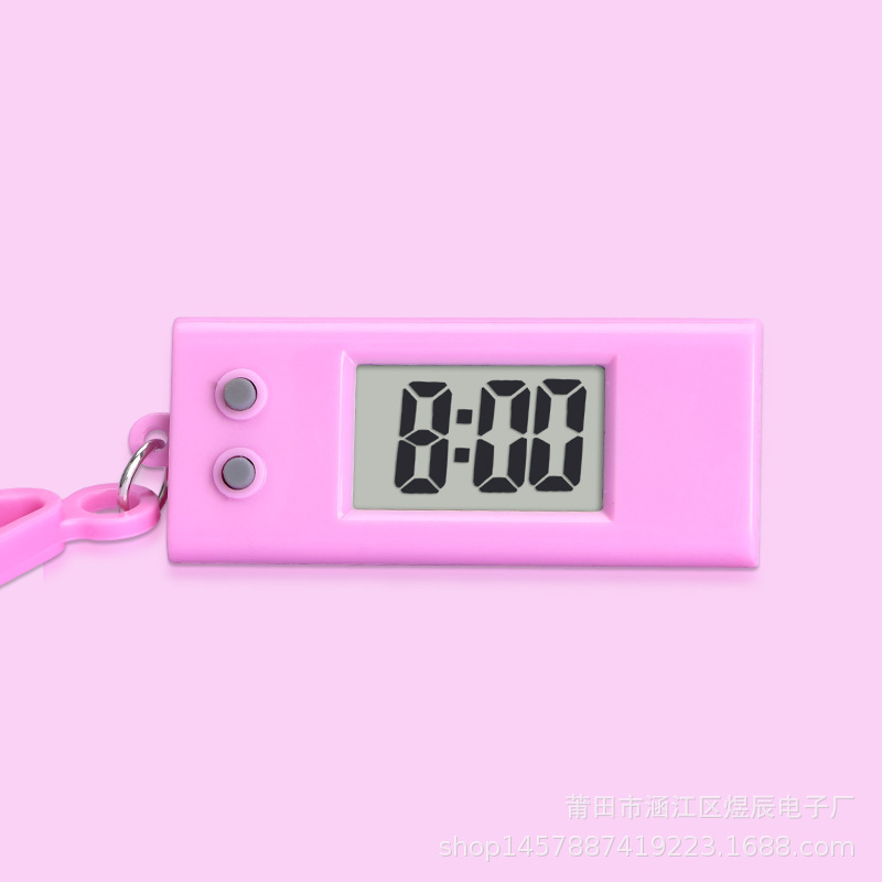 Work Study Postgraduate Entrance Exam Mini Silent Electronic Watch Portable Student Backpack Keychain Small Hanging Watch Compact Electronic Clock