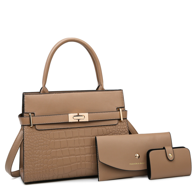 Handbags Women's Bag 2024 New Stone Grain Multi-piece Set Women's Bag Shoulder Crossbody Handbag
