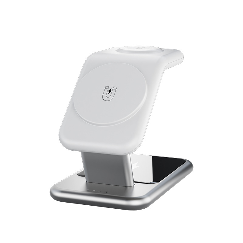 New 15W multifunctional wireless charger, suitable for Apple phone magnetic desktop three-in-one fast charge base