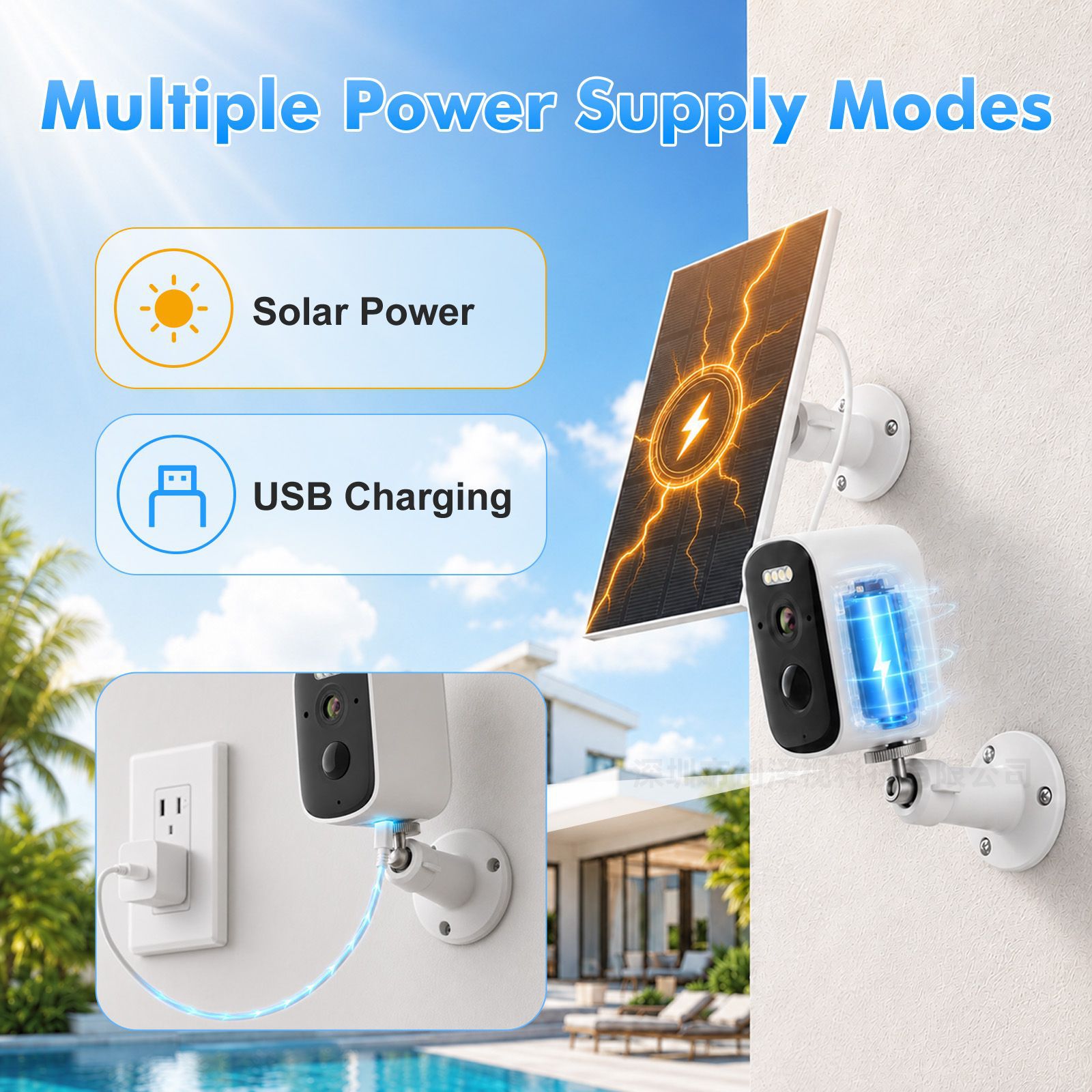 5MP Smart Bird Feeder Camera AI Bird Recognition Wireless Tuya icsee Solar Surveillance