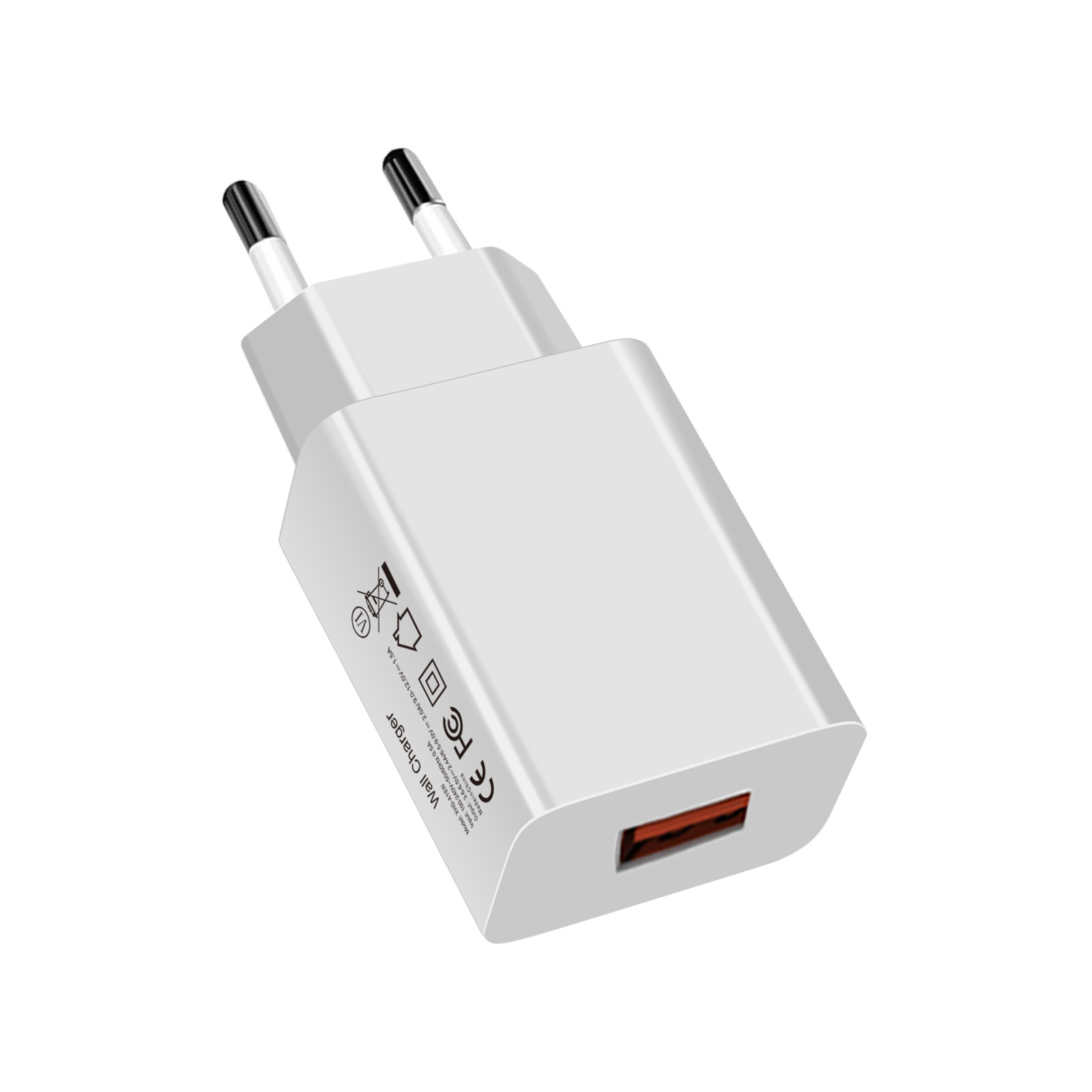 QC18W EU standard fast charger for Samsung charger S7 S8 S9 Apple 15 fast charging USB plug