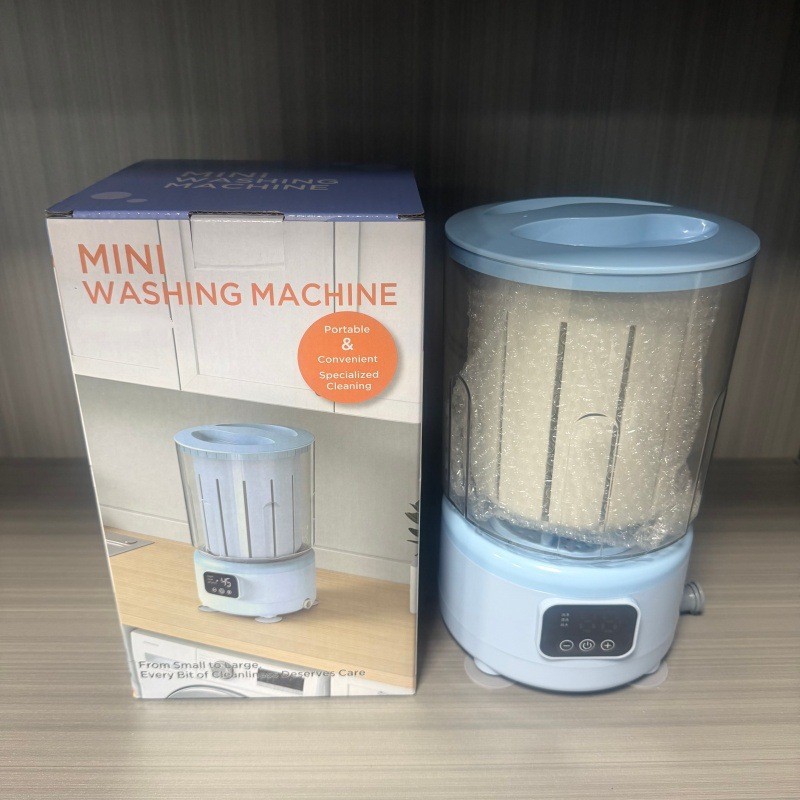 New Washing Machine Portable Underwear Socks Wash and Spin Dry一体 Mini Wireless Washing Cup Blue Light Sterilization