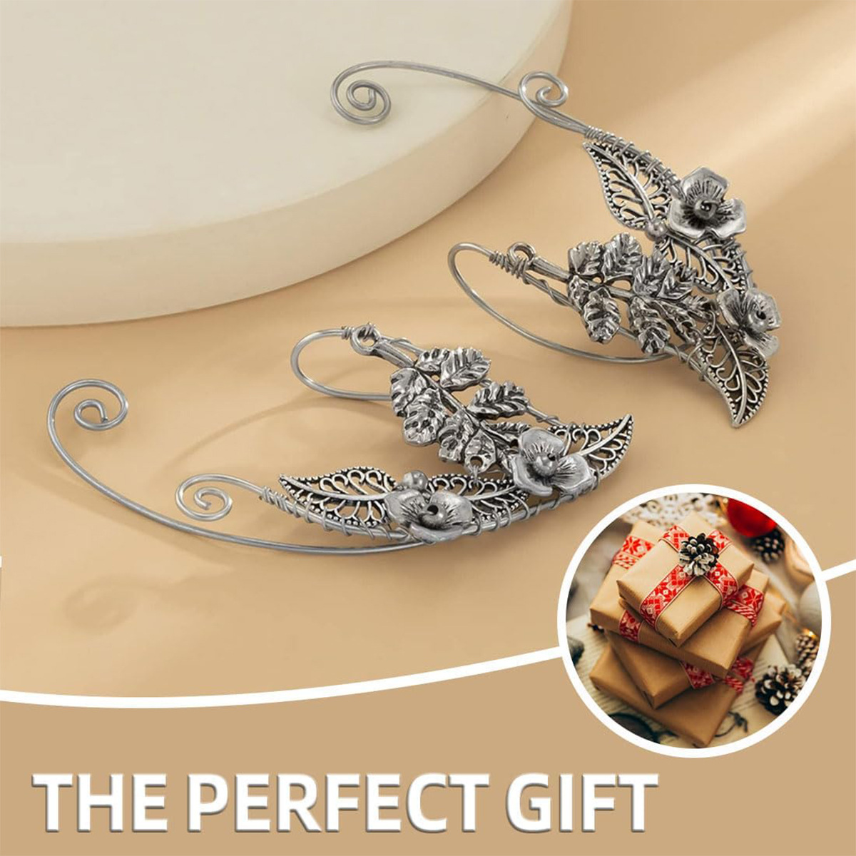 Exclusive Ear Elf No-Piercing Ear Clip Hollow Stud Earrings