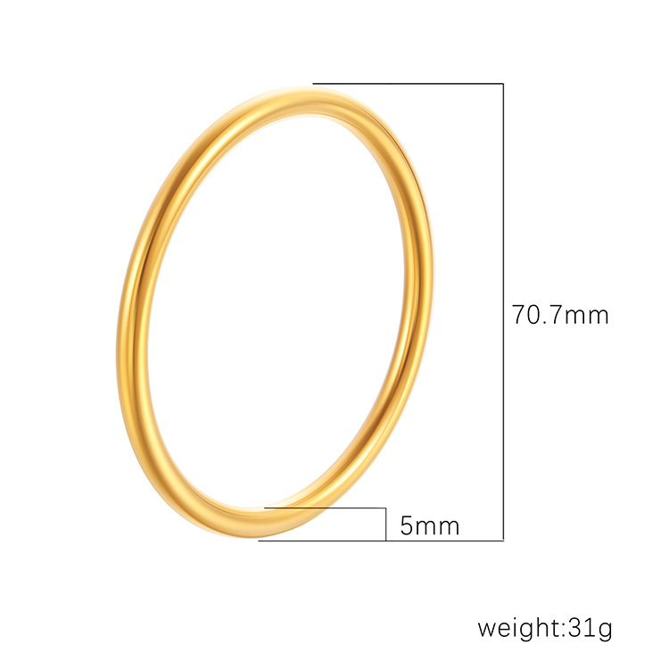 Exclusive stainless steel open bangle for women, C-shaped oil-pressed bracelet accessory