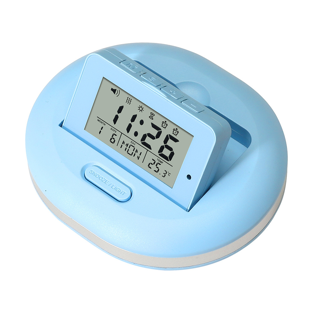 Silent vibration alarm clock, student dormitory loud wake-up electronic clock, multi-functional night light vibration timer
