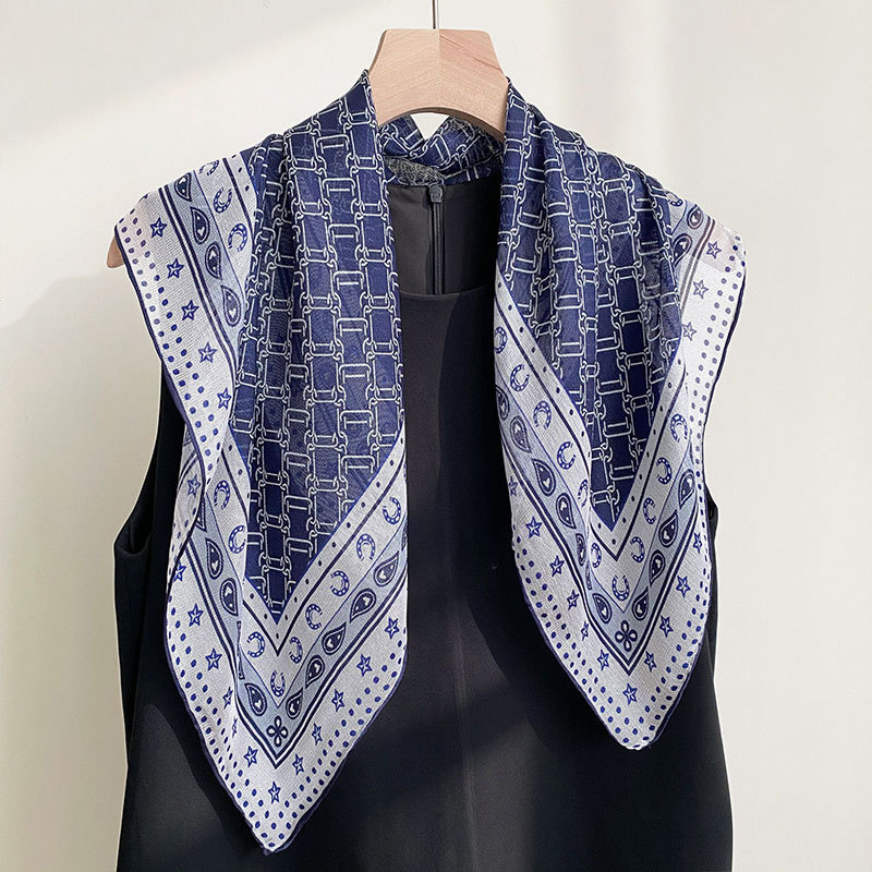 「Classic Paisley」Xili silk real silk scarf for women, summer garden series mulberry silk scarf, decorative neck scarf