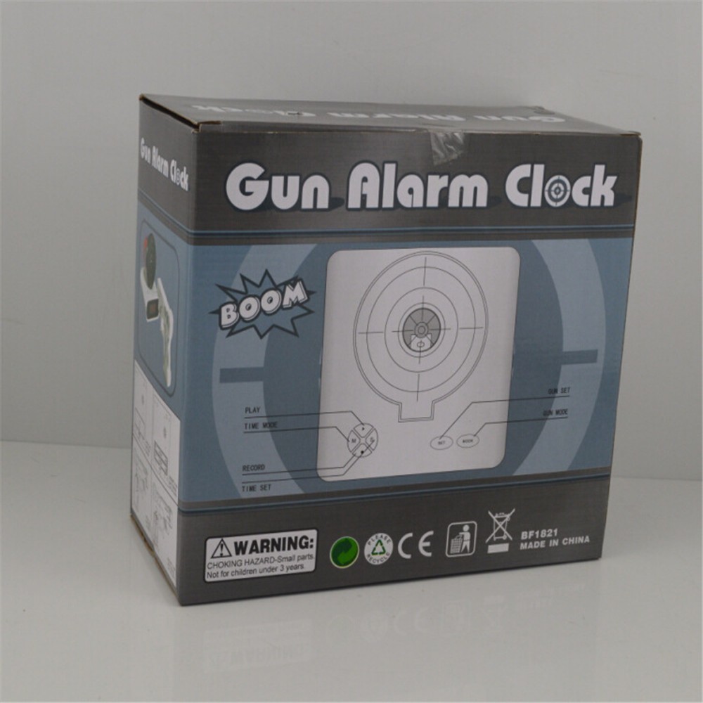 Live shooting novel shooting toy lazy person wake-up alarm clock