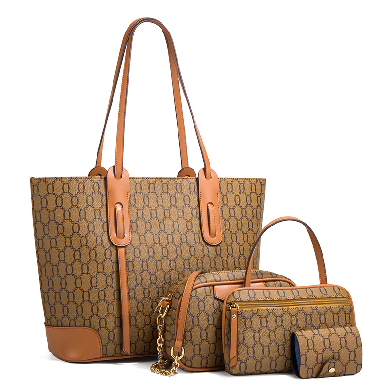2026 new handbag large tote bag shoulder crossbody bag large capacity four-piece set mother-daughter bag