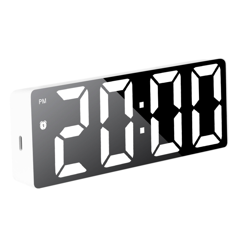 Voice-controlled electronic clock multifunctional simple electronic clock student desktop digital colorful large screen alarm clock