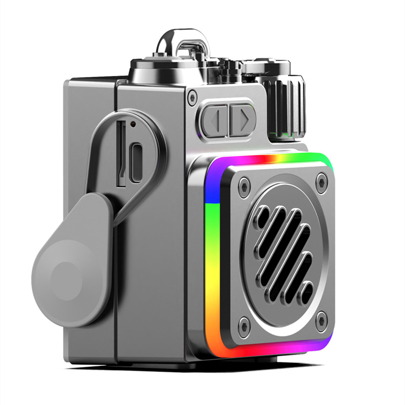 Metal display screen Bluetooth speaker K15 atmosphere light mini portable DK08 with display screen APP Bluetooth speaker