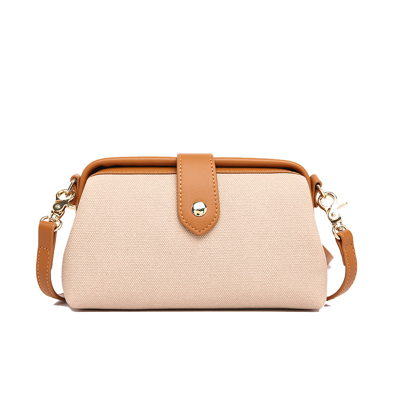 Casual Commuter Bag for Women New Niche Textured Shoulder Crossbody Bag Canvas Dumpling Bag