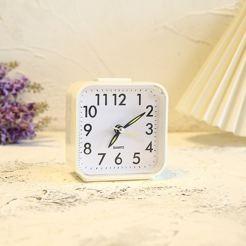 Square simple three-dimensional home decoration night light alarm clock student digital small hour clock
