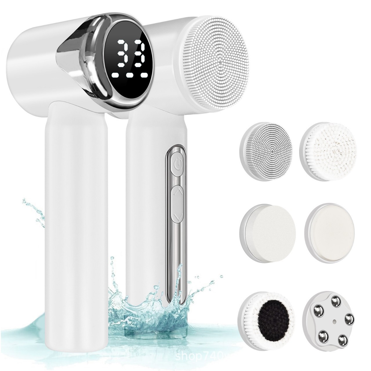 New household multi-face electric facial cleansing brush deep pore cleaning massage silicone facial cleansing brush