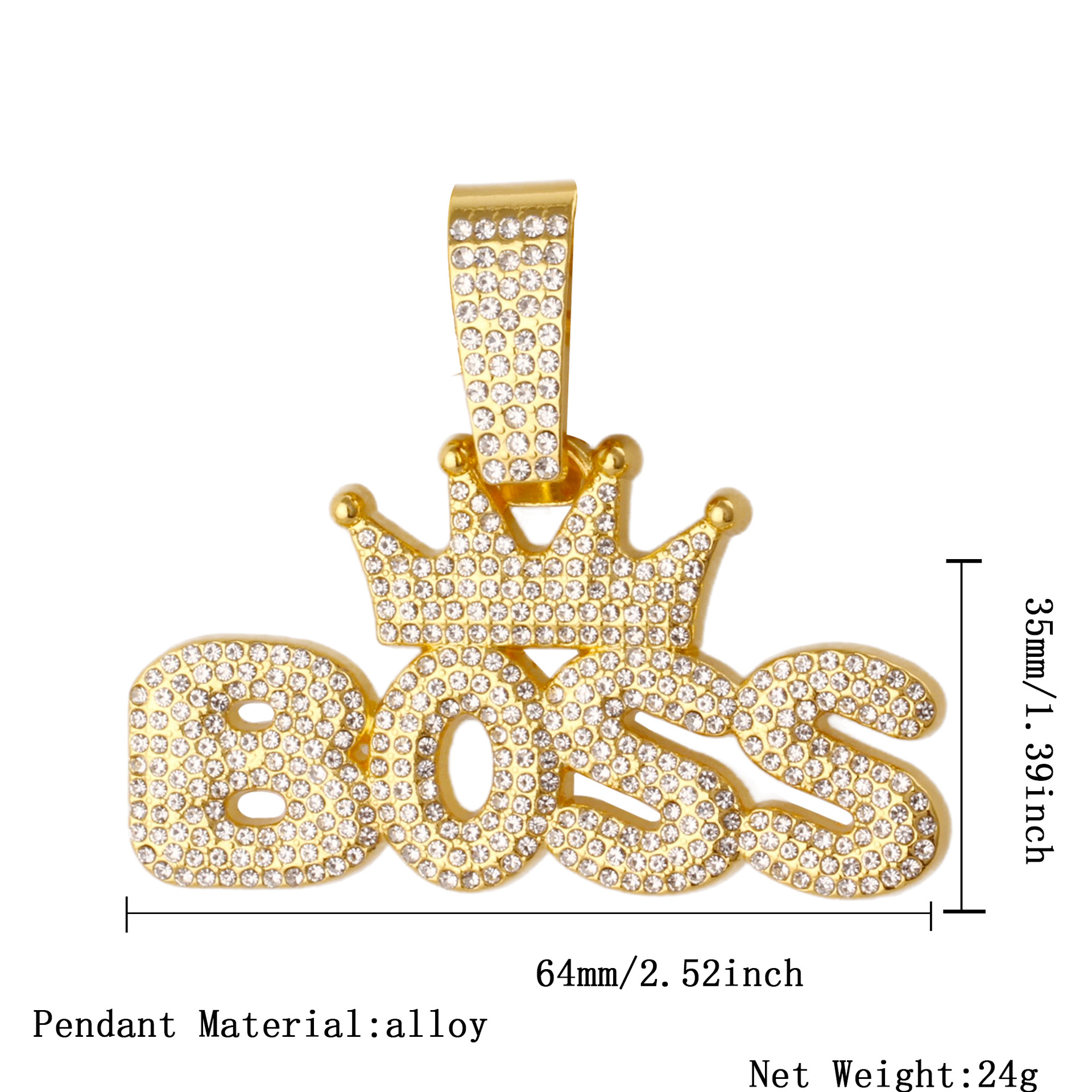 金色皇冠BOSS吊坠
